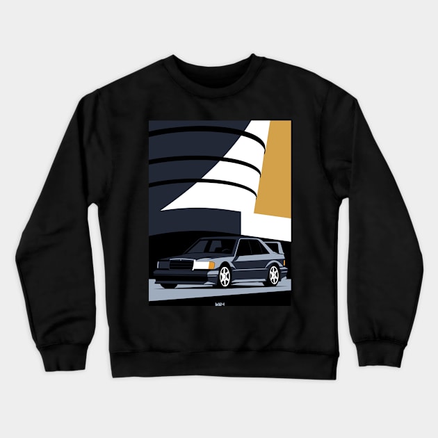 Merc 190E Evo II (Grey) | gift for car owner Crewneck Sweatshirt by Atelier de l'Automobile